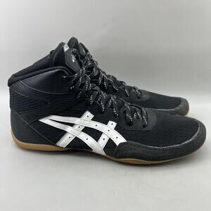 ASICS Matflex 7 Wrestling Shoes Men Size 14 Black Gum Sole Athletic Mid Sneakers